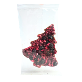 Mini choinka czekolada mleczna malina, jagoda 20g